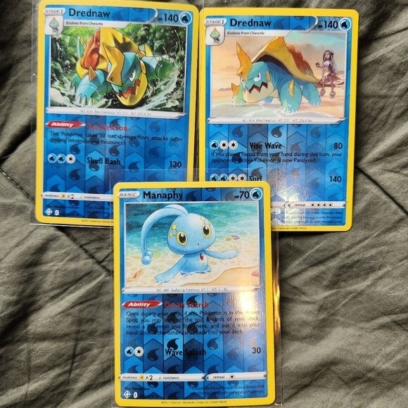 Drednaw, Manaphy 3 Card Bundle - Picture 1 of 3
